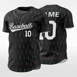 Maillot de baseball personnalisé, design par sublimation, vente en gros de maillots de baseball, uniforme de baseball à deux boutons - Product Image 4