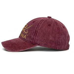 Gorra de Béisbol RIZNA de Mezclilla Twill, 6 Paneles, Ajustable, Unisex, Estilo Casual Vintage, Lavada, con Logotipo Bordado en 3D en el Panel Frontal, Azul, Algodón, Metal - Product Image 5