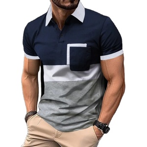 Chemises polo cargo à col POLO mode pour hommes T-shirts avec poches respirants en coton et lin Chemises polo pour hommes - Product Image 6