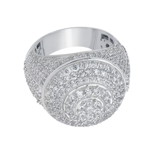 Anillo de Moissanita Iced para Hombre, con Engaste de Racimo, Bañado en Rodio, Plata de Ley, Anillo de Compromiso, Boda, Regalo de Aniversario, Anillo de Diamantes - Product Image 2