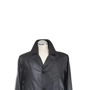 <b>Women</b> Leather Long Trench Coat – Winter Style Embossed Front Turtleneck Collar OEM ODM Wholesale - Product Image 6