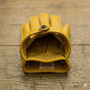 Guantes de Invierno Unisex de Cuero Amarillo Impreso de Alta Calidad al por Mayor, con Cera Roja, Cálidos para Conducir al Aire Libre, Protección contra el Frío, Suaves, a Granel - Product Image 4