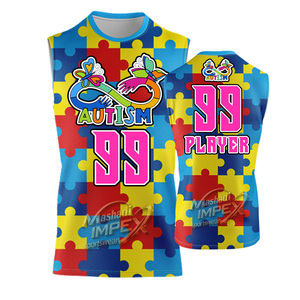 เสื้อฟุตบอลออทิสติก เสื้อแบบกลับด้านได้ ผ้าแห้งเร็ว พิมพ์ลายแบบ Sublimation / เสื้อฟุตบอลแบบกำหนดเอง เสื้อกีฬาสั่งทำพิเศษ 7v7 2026 - Product Image 4