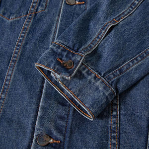 Custom Logo Winter <b>Denim</b> Jeans <b>Jacket</b> for <b>Men</b>-Casual Style Solid Color 100% Cotton Eco-Friendly - Product Image 5