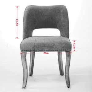 Set di 2 Sedie da Pranzo in Legno Stile Moderno Farmhouse, Rivestite in Tessuto con Braccioli per Sala da Pranzo e Cucina - Product Image 2