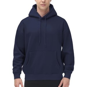 High Quality Cotton Oversize Hoodie <b>Thick</b> <b>Fleece</b> Drop Shoulder Plain Blank Custom Men Hoodies Manufacturer - Product Image 1