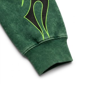 Mens Green <b>Hooded</b> Sweatshirt Solid Color Cotton Casual Drawstring Hoodie Regular Fit Autumn Wear - Product Image 5