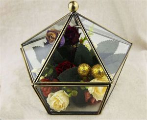 Glass Jewelry Box With Lid Polygon Shape Modern Luxury Design Hinged 1 Layer <b>Storage</b> Container For Rings And Accessories - Product Image 6