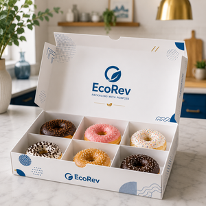 Caja de Cartón Ranurada Personalizada OEM para Donuts con Impresión a Cuatro Colores, Empaque Reciclable - Product Image 2