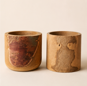 Maceta Artesanal de Madera Natural para Suculentas, Estilo Rústico con Corteza, Mini Maceta para Escritorio, Oficina y Decoración de Jardín Interior - Product Image 6