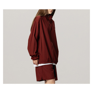 Wholesale Casual <b>Two</b> <b>Piece</b> Windbreaker <b>Set</b> <b>Mesh</b> Lining Zip up Printing Logo Solid Sportswear Tracksuits for Women 2026 - Product Image 2