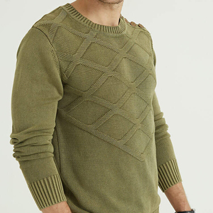2026 Customized Round Neck And Long Sleeves Knitted <b>Thick</b> Wholesale Winter Clothes For Men Sweater - Product Image 1