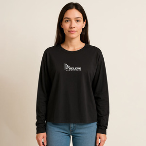 Casual Plus Size Slim Fit Full Sleeve T-Shirt Custom Printed Logo Appliques Eco-Friendly Button Polyester/Cotton Blend - Product Image 3