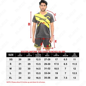 Blaze Sportswear Men's Soccer Jersey <b>Set</b> V-Neck Short Sleeve Moisture Wicking Polyester Uniform Geometric Print Number 8 - Product Image 5