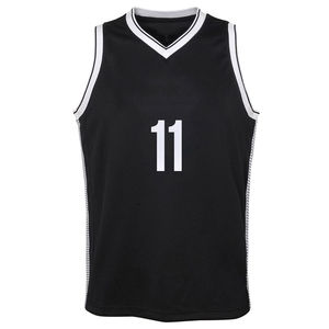 เสื้อบาสเก็ตบอลแบบสั่งทำพิเศษ INDEX APPAREL สีดำ คอวี แขนกุด ผ้าตาข่าย เบอร์ 11 สำหรับผู้ใหญ่ 男女  ซับเหงื่อได้ดี - Product Image 2