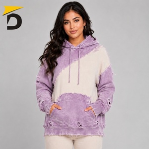 Sudadera Moderna para Mujer con Estilo Desgastado, Combinando Comodidad Suave, Detalles Vintage y una Silueta Relajada para Atuendos Casuales - Product Image 1
