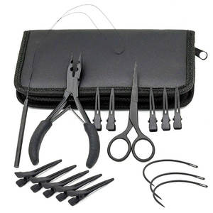 Hair Extension Tools Kit Metal Pliers Scissors <b>Clips</b> And <b>Hooks</b> For Installation And Removal Top Selling Hair Extension Tool Kit - Product Image 1