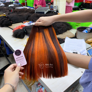 Extensions de cheveux vietnamiennes droites en os d'apparence naturelle et soyeuse, prêtes à être expédiées pour les lots de trame Genius - Product Image 4