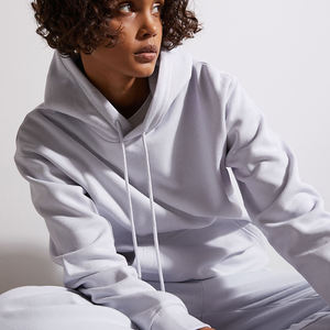 Sudadera con capucha personalizada con logo OEM para mujer, sudadera de algodón para chica, sudadera con capucha de corte regular. - Product Image 3