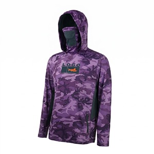 Hoodie de pêche personnalisé grande taille UPF50 respirant léger séchage rapide anti-humidité pour homme à manches longues en polyester - Product Image 1