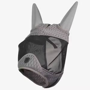 Voile anti-mouches en maille durable et personnalisable avec protection pour les oreilles et le nez des chevaux, protection UV, respirant, bouclier anti-insectes, voile anti-mouches confortable - Product Image 5