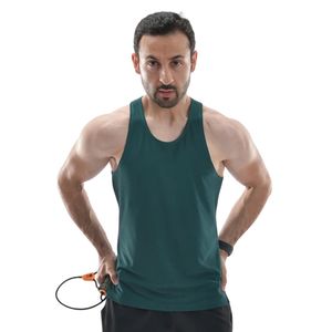 <b>Men</b> Dark Green Sleeveless Gym Tank Top Racerback Workout <b>Vest</b> Cool Muscle Fit Fitness <b>Training</b> Sportswear Apparel OEM Factory - Product Image 1