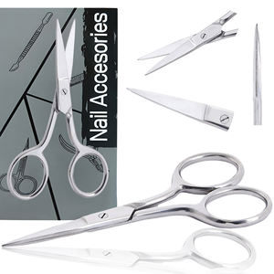 Ciseaux à cuticules courbés, nouveaux ciseaux à manucure professionnels en acier inoxydable argenté, outil de beauté, livraison rapide, ciseaux de salon - Product Image 3