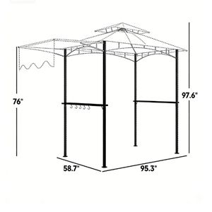 Pavillon de barbecue extérieur marron, auvent et pergola - Product Image 6