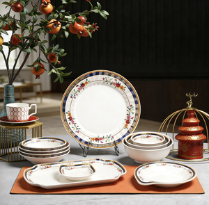 Services de table au design moderne pour la maison, vaisselle en mélamine pour les fêtes, ensemble de plats et de bols pour sauces et accompagnements - Product Image 1