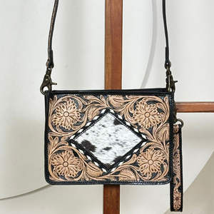 Nouveau Sac Bandoulière en Cuir Véritable Façonné à la Main Style Western avec Sangle Réglable – Petit Sac à Main en Cuir de Vachette de Luxe Personnalisé et Populaire - Product Image 4