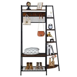 Organizzatore per Armadio Indipendente, Appendiabiti da Ingresso con Ganci, Scaffali Portaoggetti, Panca Portascarpe, Appendiabiti da Parete per l'Organizzazione della Casa - Product Image 2
