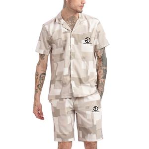 Best Online Sale WorldWide Custom Printed Designed Summer <b>Shorts</b> <b>Set</b> For <b>Men</b> Solid Colour Cotton Half Sleeved - Product Image 1