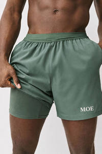 Pantalones Cortos de Compresión de Doble Capa para Hombre, de Secado Rápido, para Entrenamiento en el Gimnasio, con Cordón y Cintura Elástica, Proveedor Directo de Fábrica - Product Image 3