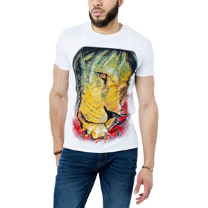 Stylish <b>Men</b>’s Rhinestone Graphic Shirt – Sparkle Fashion Streetwear Tee - Product Image 1