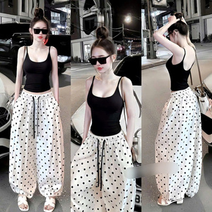 ชุดเซ็ตสองชิ้นลำลองสำหรับฤดูร้อน เสื้อผ้าผู้หญิง สวมใส่สบาย เป็นมิตรกับสิ่งแวดล้อม ซักได้ ทรงเข้ารูป ไม่มีปก สีพื้น - Product Image 4