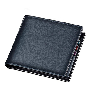 Professional Manufacture Customized Logo Factory Direct Sale Super Slim Pu Leather Mini Card <b>Wallet</b> <b>Men's</b> - Product Image 1