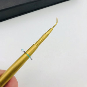 Outil de rehaussement de cils en acier inoxydable plaqué or, outil de rehaussement et de séparation des cils avec peigne - Product Image 3