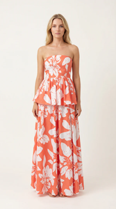 ชุดเซ็ตเสื้อครอปพิมพ์ลายดอกไม้และกระโปรงเอวสูงสำหรับผู้หญิง ชุดลำลองฤดูร้อนสำหรับใส่ไปชายหาด ขายส่ง - Product Image 2