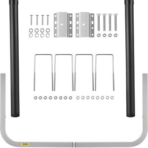 2 Guías de Remolque para Barcos de Acero Galvanizado Inoxidable de 40 Pulgadas con Tubos de PVC Negros, Accesorio para Remolques de Embarcaciones - Product Image 1