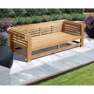 PATIO FURNITURE <b>BENCH</b> TEAK WOOD OUTDOOR MADE IN INDONESIA - Product Image 1