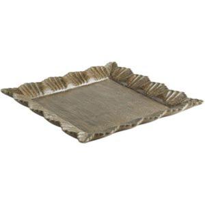 Bandejas Decorativas Cuadradas con Diseño de Borde Personalizado, Bandeja de Metal para Servir Frutas, Aperitivos y Bebidas en Mesa, para Fiestas - Product Image 1