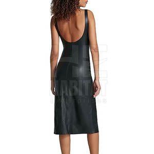 Vestido de Cuero Genuino Elegante para Mujer, Precio al por Mayor, Material de Alta Calidad, Perfecto para Oficina y Fiesta - Product Image 2