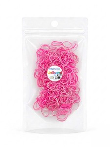 Élastiques à cheveux Unibond TPU mini roses, fabriqués en Corée, style simple, unisexe, usage quotidien, emballage en sachet OPP. - Product Image 1