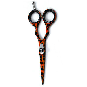 Ciseaux de coiffure professionnels en acier métallique avec revêtement en papier fantaisie et vis réglable - Product Image 5