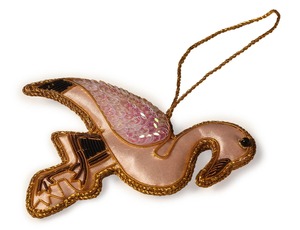 Decoración de pared Seahorse Zari con cuentas e hilo dorado – Adorno navideño con temática oceánica, accesorio para colgar en el coche, regalo para Eid - Product Image 2