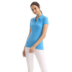 Polo classique personnalisé de haute qualité pour femme et fille, respirant, confortable, style streetwear, manches courtes. - Product Image 2
