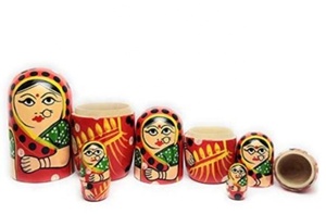 Showpiece ตุ๊กตาไม้รูปปั้นหัตถกรรมรูปปั้นทำจากไม้รูปปั้นหัตถกรรมอินเดีย - Product Image 3