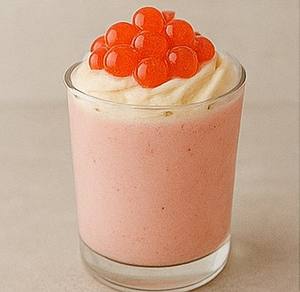 Vente flash : Perles de tapioca éclatantes aromatisées à la fraise en bouteille avec sirop pour garniture de desserts - Product Image 6