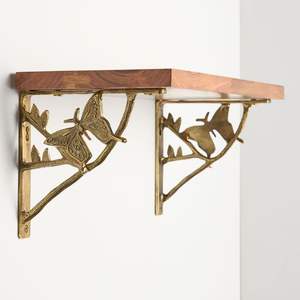 Support d'étagère en laiton de luxe, idéal pour les maisons haut de gamme, les intérieurs de boutiques et les étagères design. - Product Image 2