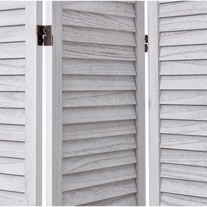 Paravent d'intérieur portable en bois à 8 panneaux, 66,9 pouces de haut, avec design à persiennes, écran de séparation pliable en bois de 66,9 pouces - Product Image 4